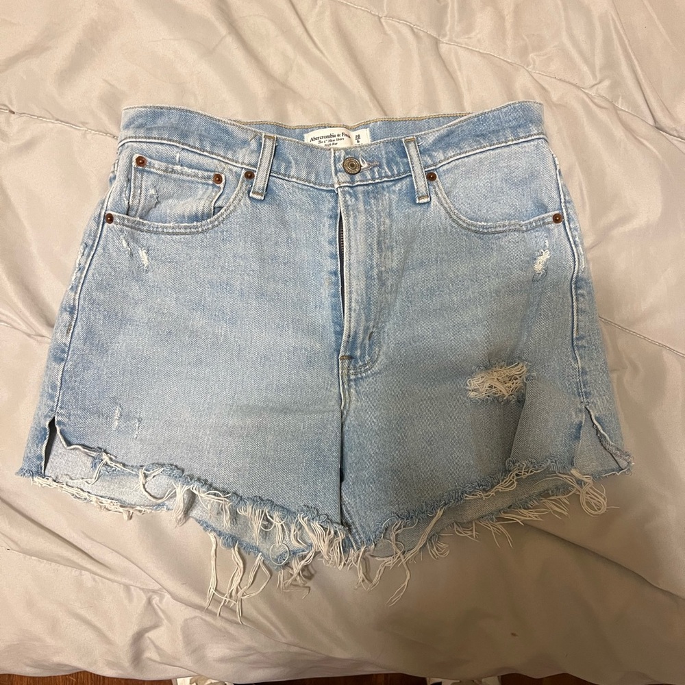 Abercrombie & Fitch Light Blue Jean Shorts